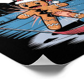 Poster Gingerbread de Noël de hockey sur glace (Coin)