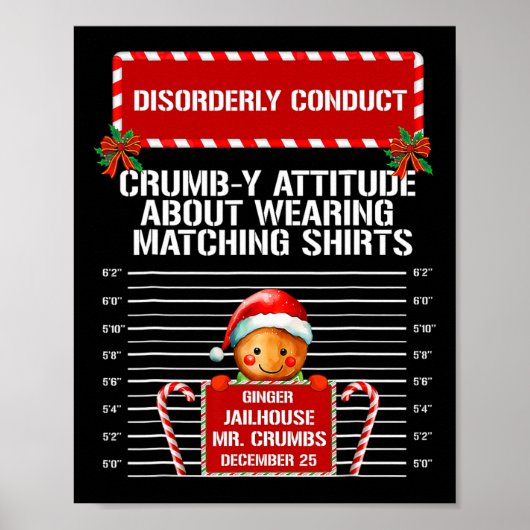 Poster Gingerbread détenu conduite désordonnée Noël Ma (Devant)