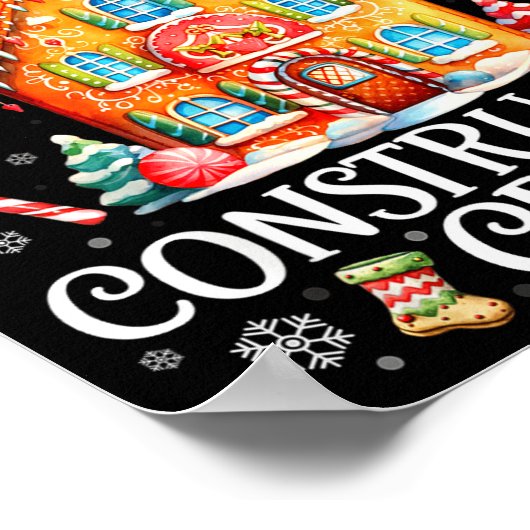 Poster Gingerbread House Construction Crew Baking Christm (Coin)