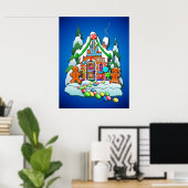Poster GINGERBREAD HOUSE par SHARON SHARPE (Bureau à domicile)