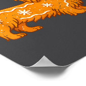 Poster Gingerbread Long Hair Dachshund Christmas Pajama T (Coin)