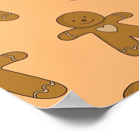 Poster GingerBread Man Christmas Cookie (Coin)