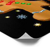 Poster Gingerbread Man Cookie Ugly Sweater Oh Snap Christ (Coin)