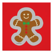 Poster Gingerbread Man Making The Angel In The Snow (Devant)