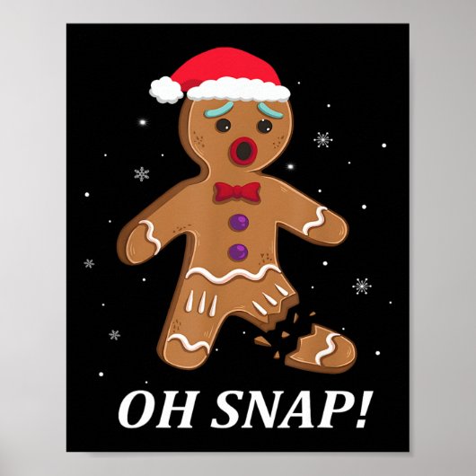 Poster Gingerbread Man Oh Snap Christmas Cookie Costume B (Devant)