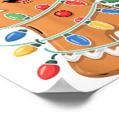 Poster Gingerbread Man Tangled Christmas Lights  (Coin)