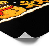 Poster Gingerbread Monster Chase Funny Christmas Cookie X (Coin)