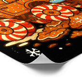 Poster Gingerbread Monster Truck Christmas Snow Cute Xmas (Coin)