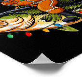 Poster Gingerbread Riding B Fish Christmas Fishing Xmas P (Coin)