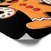 Poster Gingerbread Santa With Sungles Holding 67 Cookies  (Coin)