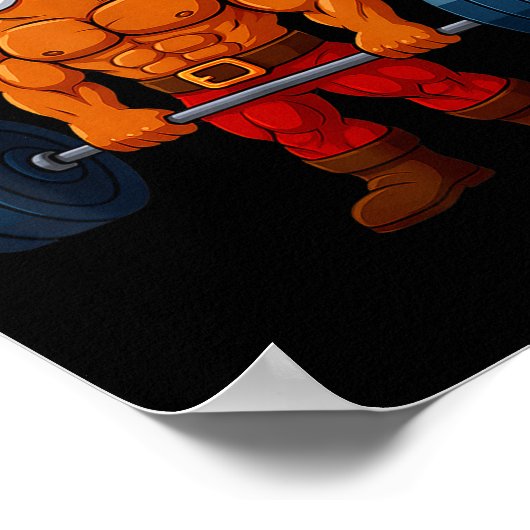 Poster Gingerbread Weightlifting Fitness Gym Workout Chri (Coin)