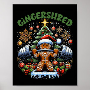 Poster Gingersher Funny Gingerbread Homme Gym Bodybuildin