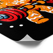 Poster Gingershred Funny Gingerbread Man Gym Bodybuilding (Coin)