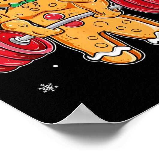 Poster Gingershred Funny Gingerbread Man Gym Bodybuilding (Coin)