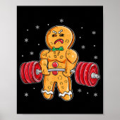 Poster Gingershred Funny Gingerbread Man Gym Bodybuilding (Devant)