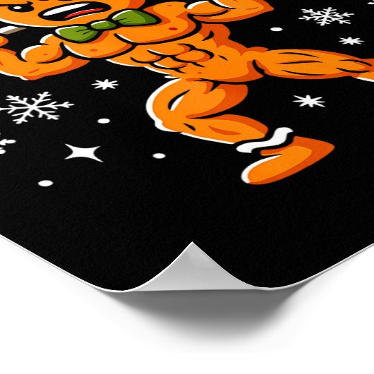 Poster Gingershred Funny Gingerbread Man Gym Bodybuilding (Coin)
