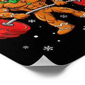 Poster Gingershred Funny Gingerbread Man Gym Bodybuilding (Coin)