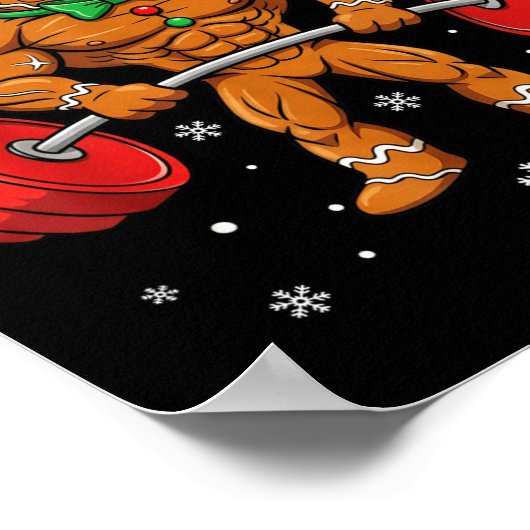 Poster Gingershred Funny Gingerbread Man Gym Bodybuilding (Coin)