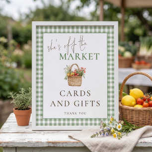Poster Gingham Elle est hors du Marché Cartes Cadeaux Ent