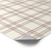 Poster Gingham marron et crème (Coin)