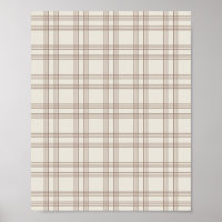 Gingham marron et crème