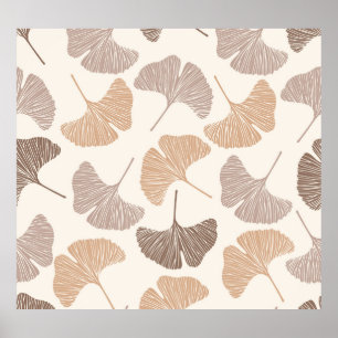 Poster Ginkgo biloba : design transparent sec.