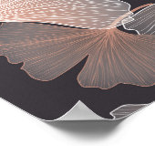 Poster Ginkgo feuilles : élégant motif naturel. (Coin)