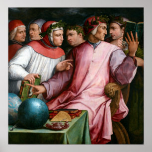 Poster Giorgio Vasari Six Poètes toscans