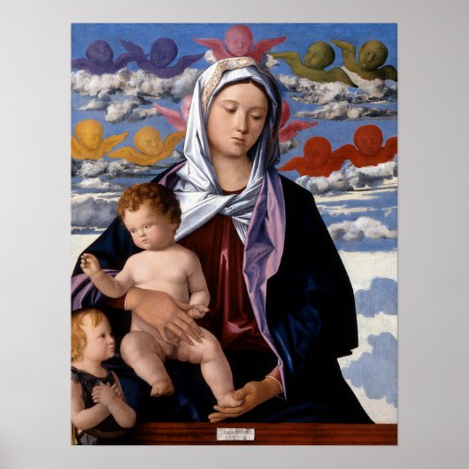 Poster Giovanni Bellini Madonna et Enfant avec Saint Jean (Devant)