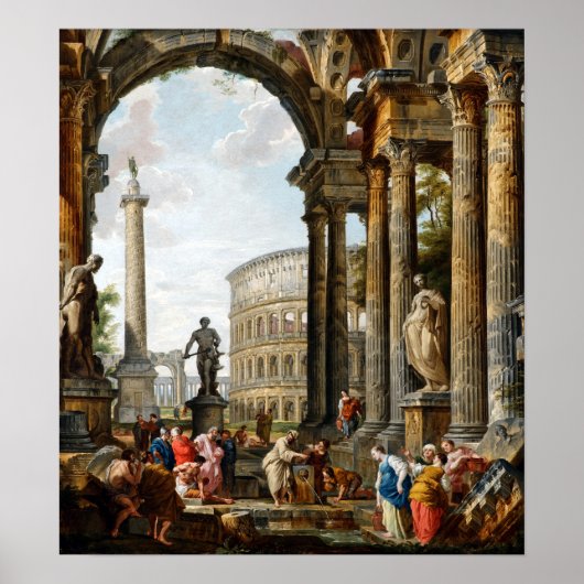 Poster Giovanni Paolo Panini Le Philosophe Diogène (Devant)