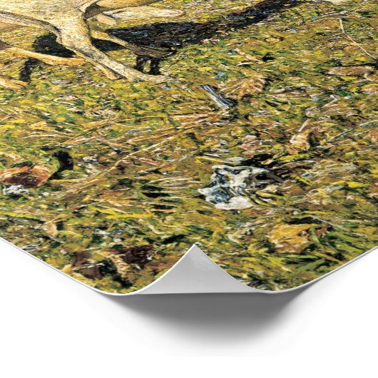 Poster Giovanni Segantini à midi dans les Alpes (Coin)