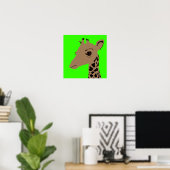 Poster girafe (Bureau à domicile)