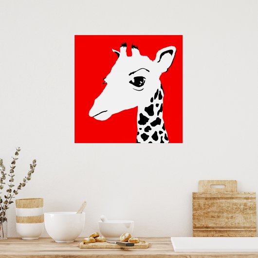 Poster girafe (Cuisine)