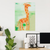 Poster girafe (Bureau à domicile)
