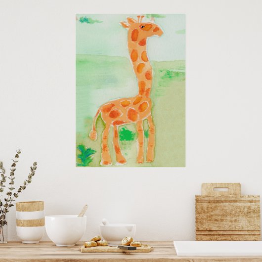 Poster girafe (Cuisine)