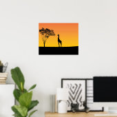 Poster Girafe (Bureau à domicile)