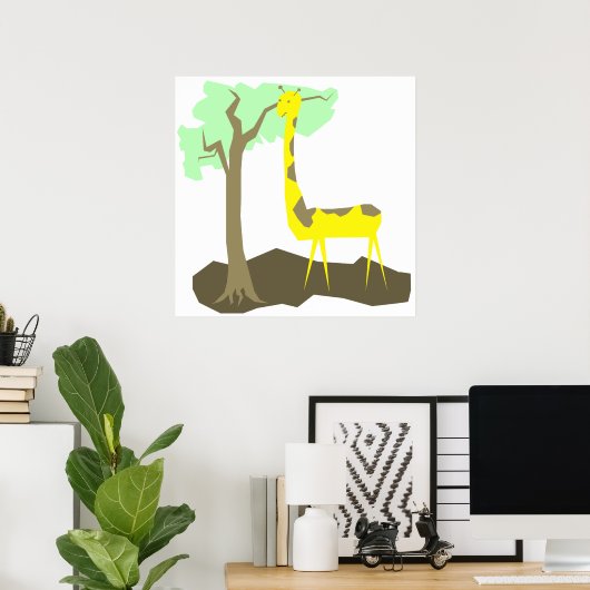 Poster Girafe (Bureau à domicile)