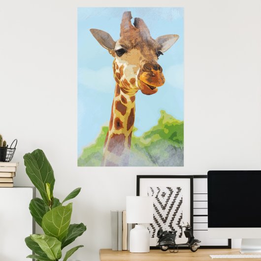 Poster Girafe animal fantastique sauvage (Bureau à domicile)