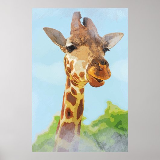 Poster Girafe animal fantastique sauvage (Devant)