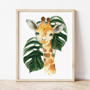 Poster Girafe, Animaux de la Jungle, Animaux de Safari, F