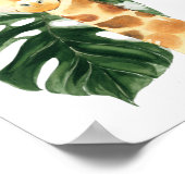 Poster Girafe, Animaux de la Jungle, Animaux de Safari, F (Coin)