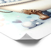 Poster Girafe au bain moussant (Coin)