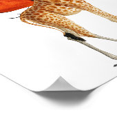 Poster girafe aux ailes de papillon (Coin)