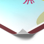 Poster girafe avec parapluie (Coin)