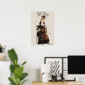 Poster Girafe avec un Violoncelle (Bureau à domicile)