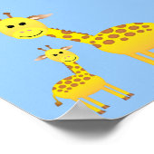 Poster Girafe bébé / Décor de pépinière (Coin)