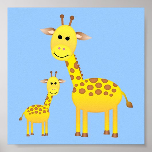 Poster Girafe bébé / Décor de pépinière (Devant)