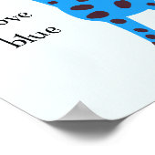 Poster girafe bleue (Coin)