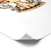 Poster Girafe Cottagecore Champignon (Coin)