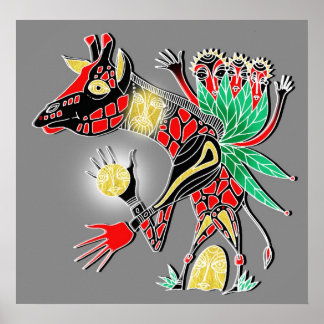 Poster girafe de mommas